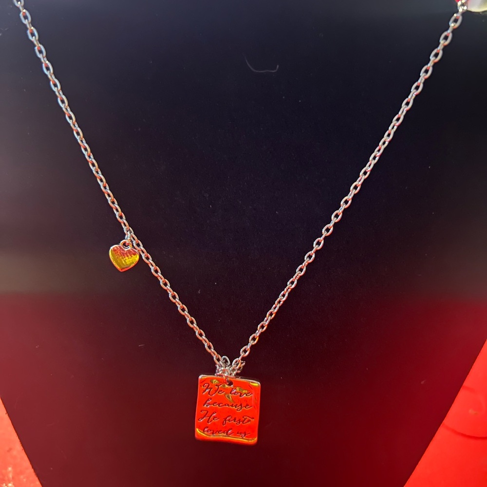 Chic Silver Inspirational Necklace